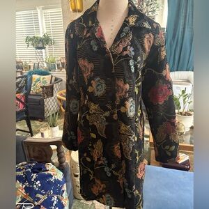 Vintage Y2K Floral Print jacquard jacket size M‎